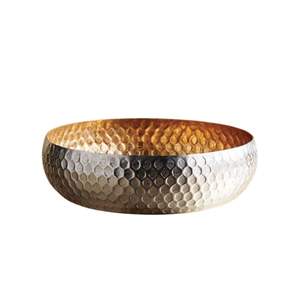ROSHAN HANDICRAFTS RH-M02 Tazón de Servir Hecho a Mano de Diseño Moderno y Lujoso, de Acero Inoxidable Pulido, Ecológico, para el Hogar, Hoteles y Restaurantes - Product Image 1