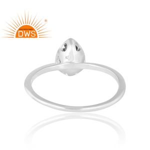 Hot Design 925 Sterling Silver Natural Green Amethyst Gemstone Ring Bijoux personnalisés pour les femmes Cadeau pour elle - Product Image 2