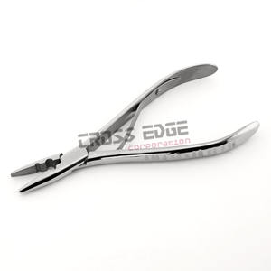 Pince d'extension de cheveux Micro Link de qualité supérieure Pince à microbilles à 2 trous Anneaux nano Pince à sertir Acier inoxydable Personnalisable - Product Image 1