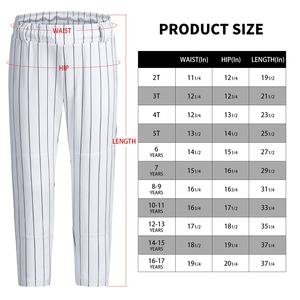 Pantalones de Béisbol Unisex a Rayas, Cintura Elástica, Transpirables, de Poliéster, Corte Regular, Ropa Deportiva para Adultos - Product Image 5