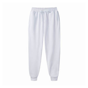 Alta calidad 400GSM algodón polar Delgado ajustado Jogger Baggy mejor correr y correr desgaste pesado Wight pantalones de hombre en blanco - Product Image 5