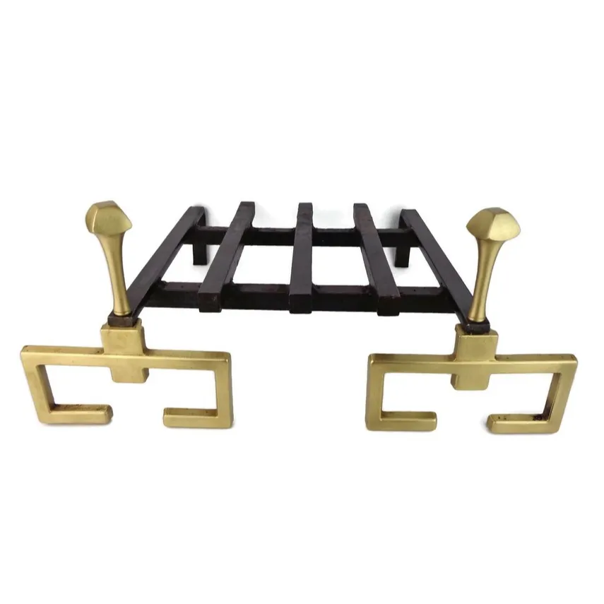 Nuovo miglior design andirons in ferro personalizzato per portaoggetti backyard household outdoor camino legna da ardere rack log holder bracket