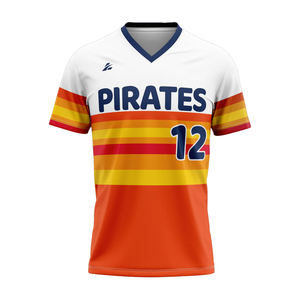 Camisetas de béisbol unisex de alta calidad cosidas para hombre, camiseta de béisbol sublimada con cuello redondo para hombre - Product Image 1