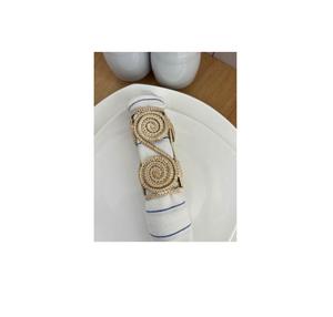 Vente en gros pas cher Anneau de serviette en rotin pour décoration de table avec strass et bling Anneau à boucle pour serviette de table - Product Image 1