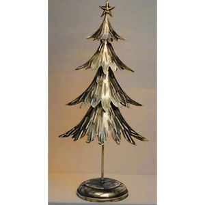 Design classique décor de noël arbre de table meilleure qualité or métal martelé finition arbre décoratif pour décor de fête - Product Image 3