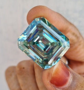 40,70 Ct Blue Moissanite Diamond Beautiful Ascher Moissanite Diamond Pendant & Other Colgante de diamante personalizado - Product Image 2