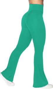 Pantalones de chándal acampanados elásticos de alta calidad para mujer, pantalones acampanados informales con cintura elástica para mujer con característica antiestática para invierno - Product Image 4