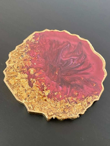 Posavasos de Madera de Mango y Resina de Primera Calidad, Artesanía, para Té, Café, Vino, Decoración de Mesa de Cocina, Accesorios de la India - Product Image 4