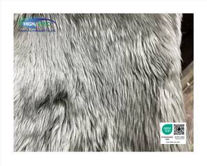 Tela de Pelo Largo de Felpa 30/35mm Color Gris Peso Medio para Abrigos, Chaquetas y Prendas de Vestir - Product Image 4