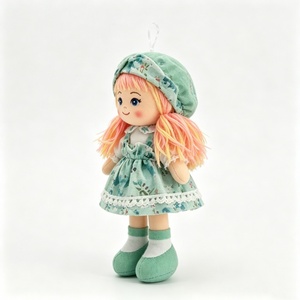 customized Cottagecore Handmade Textile <b>Doll</b>,Soft Fabric Girl Plush <b>Doll</b>,Sage Green Floral Cloth Rag <b>Doll</b> - Product Image 6