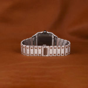 นาฬิกาเพชรมอยส์ซาไนต์ทรงกลมเจียระไนแบบหรูหราพร้อมตัวเลขอาราบิกคลาสสิกของขวัญนาฬิกาเพชรสำหรับผู้ชาย - Product Image 4