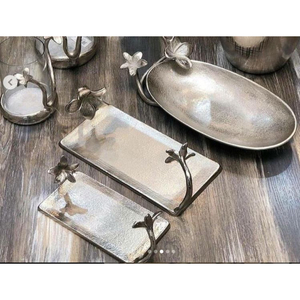 ถาดเสิร์ฟอาหารทรงกล้วยที่ทันสมัยถาดโลหะสีทอง - Product Image 6