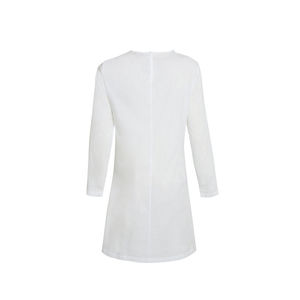 Robe tunique en coton tricoté blanc - Product Image 3