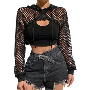 Top corto de mariposa de diseño para mujer, Camiseta deportiva acanalada de manga corta para entrenamiento, correr, gimnasio, Yoga - Product Image 4