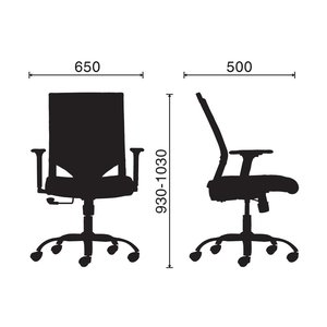 HOM1008-03 Premium Swivel <b>Mesh</b> Office Chair Red Cushion Ergonomic Adjustable Height Headrest Foam Fabric Foldable for Home Use - Product Image 3