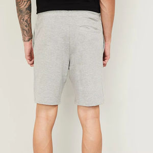 Pantalones cortos de algodón de secado rápido para hombre, pantalones cortos transpirables de cintura elástica para correr, cierre de cordón de lana con pantalones deportivos, bolsillos digitales sólidos - Product Image 4