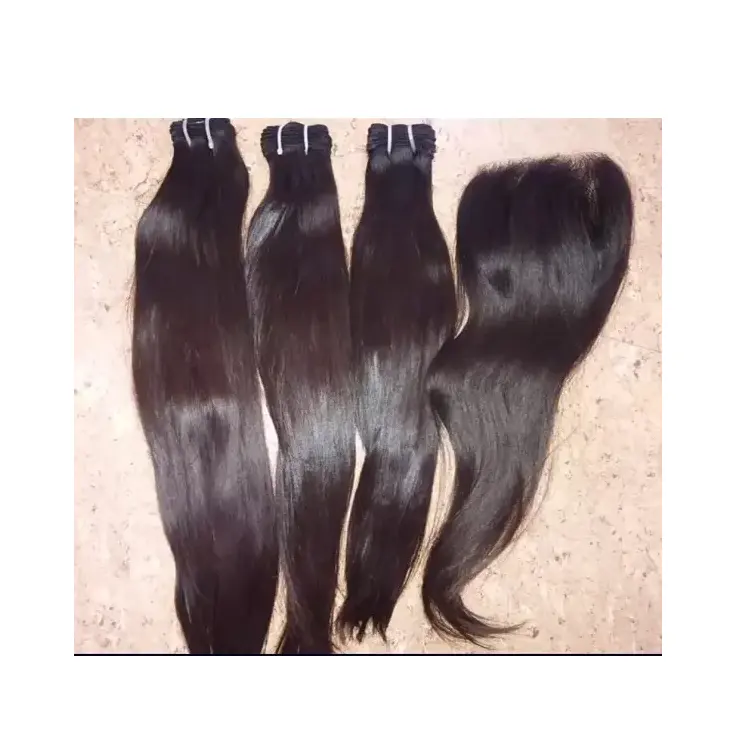Super Premium Quality Real Human Hair Clip In Extension top Grade Indian Temple Human Hair Bundle For Sale By Exporters