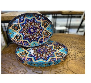 Ensemble de plateaux à compartiments personnalisés de style moderne motif de plantes en bois de nacre à usage régulier plateau décoratif de service de nourriture pour dessert - Product Image 5