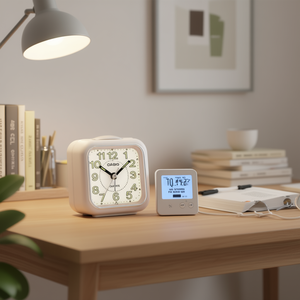 Creative White TQ 142 7EF Digital Alarm <b>Clock</b> USB Powered LED Display <b>Desk</b> <b>Clock</b> ABS Material Manual Motivation for Home Use - Product Image 3