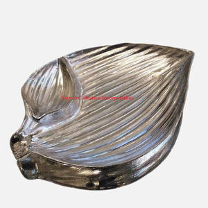 Bandeja de Metal dorado Vintage de alta calidad, bandeja de servicio con diseño de hojas de gran tamaño, proveedores al por mayor para uso en restaurantes de hoteles - Product Image 3