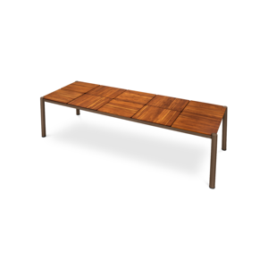 TABLE A MANGER 2.4X1.2 AVEC HPL/TECK BOIS (LCO/113/001) - Product Image 1
