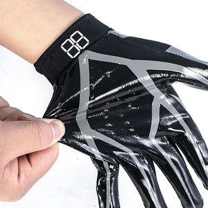 Gants de football américain pour adultes et jeunes, conception de logo personnalisée, haute qualité, couleurs personnalisées, emballage personnalisé, nouvelle arrivée, meilleur sublimation - Product Image 3