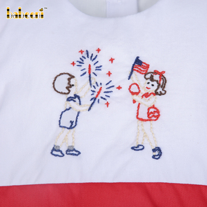 Gorgeous 100% Cotton Casual Geometric Pattern Bubble Dress for Girls CPSIA OEKO-TEX Certified <b>Light</b> Blue Windowpane Fabric-BC780 - Product Image 5