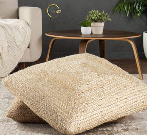 Luxury Bohemian Home <b>Decor</b> 100% Jute Hand Woven Eco-Friendly Washable Cushion Cover and Striped <b>Pillow</b> Case Braided Throw <b>Pillow</b> - Product Image 1