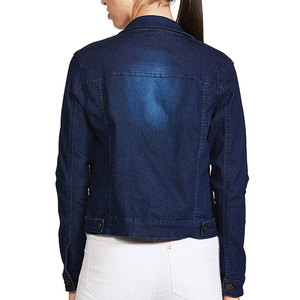 Veste en jean sur mesure pour femme, manches longues, style streetwear, veste en jean pour femme en vente en ligne pour adultes - Product Image 2