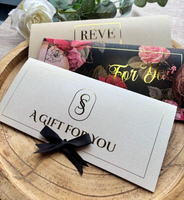 Impression de portefeuilles-cadeaux de luxe en feuille d'or, bons d'affaires personnalisés UV pliés, certificats cadeaux de salon en papier d'art