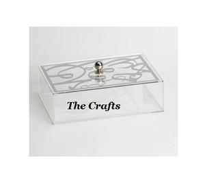 Bandeja de Servicio Acrílica de Alta Calidad con Tapa y Perilla de Metal, Forma y Tamaño Personalizados, Logotipo Personalizado al por Mayor - Product Image 3
