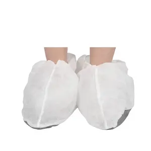 Shoe Cover With PVC Sole Non-woven Spunbond Polypropylene Fabric Lightweight Strong Durable Shoe Cover