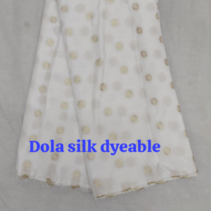 Dola soie teintable broderie butta meilleure qualité viscose - Product Image 1
