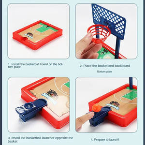 Mini Juego de Baloncesto de Escritorio, Juguete Deportivo de Plástico para Competir con los Dedos, Mini Baloncesto de Tiro con el Dedo - Product Image 5