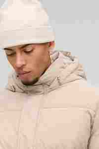 Chaqueta acolchada alta para hombre de la mejor calidad, Capucha con cuello embudo para cortavientos de óxido, piel de tela de lona acolchada de invierno cálido - Product Image 2