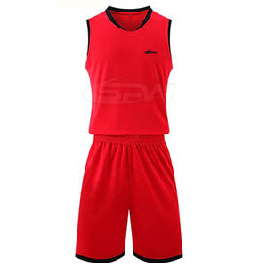 Uniforme de basket-ball avec maillot réversible Design double face, short en tissu polyester en maille inclus, idéal pour l'entraînement - Product Image 1