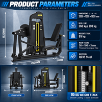 Machine de musculation des jambes BN Professional Indoor Gym, structure stable, entraînement des muscles du bas du corps.