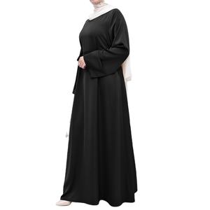 Ropa de abrigo elegante para mujer de talla grande Abaya musulmana islámica con cinturón turco Diseños de cintura Abaya musulmana - Product Image 1