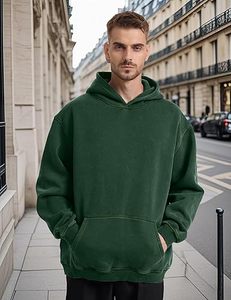 Sudaderas Casuales de Invierno para Hombre, Color Sólido, Corte Regular, 100% Algodón, Felpa, Transpirable y Ecológica - Product Image 3