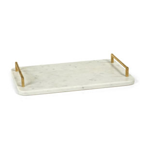 Elegante bandeja de madera para servir alimentos con mango de aluminio Acabado Premium Perfecto para bodas, cenas y restaurantes Uso de mesa - Product Image 6