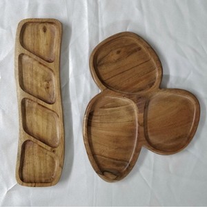 Bandeja de madera de mango pulido más vendida del fabricante directo, cuencos indios hechos a mano, regalos de negocios de alta calidad - Product Image 3