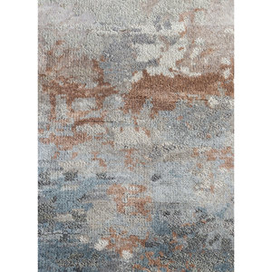 Alfombra de Lana y Seda de Bambú Anudada a Mano Kavi Ivory, Colección Chaos Theory-Esk-351, Alfombra Rectangular Abstracta para Sala de Estar, Pasillo - Product Image 3