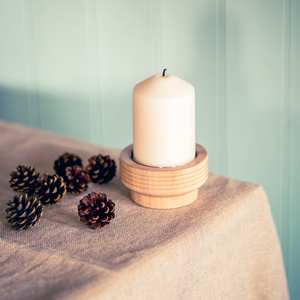 Bougeoir en bois moderne de haute qualité, support au design élégant, parfait pour la vaisselle et la vaisselle, article décoratif - Product Image 2