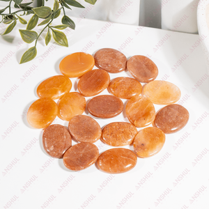Piedra de Aventurina Naranja de Alta Calidad, Forma Ovalada, Piedra de Meditación Pulida para Decoración, Piedra de Bolsillo a Precio de Mayoreo - Product Image 1