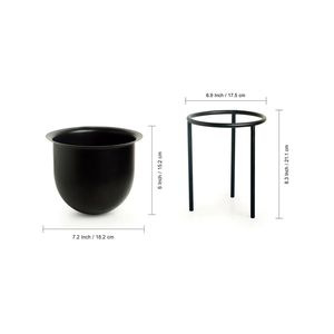 Pots de jardinière en métal de fer doré de style moderne de luxe avec support pour accessoires de jardin de balcon - Product Image 4