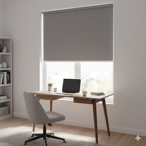 Persianas Enrollables Inteligentes <span class=keywords><strong>de</strong></span> Bambú Integradas, Diseño Sencillo, Motorizadas Eléctricas, Opacas, con Control Remoto para Sala <span class=keywords><strong>de</strong></span> Estar - Product Image 1