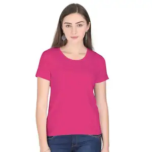 New Design Trendy Causal Solid Color T Shirts For Girls From Indian Exporter And Manufacturer