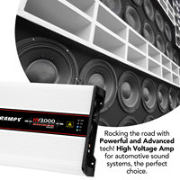 Taramps HV 3000 Kelas D Mono 3000W RMS Smart 1-2 Ohm Audio Mobil Kompetisi 120-350VDC 10-24 Baterai Seri