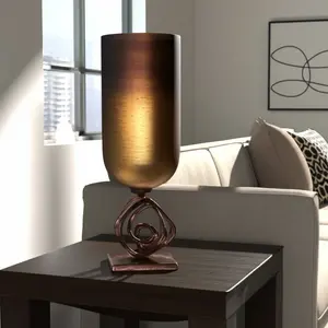 Vase à fleurs en fer artisanal de qualité supérieure, design côtier, écologique, poli, décoration de table, Zahid Exports - Product Image 2