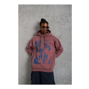 Sudaderas con Capucha y Camisetas de Invierno Unisex para Hombre con Bordado, Estampado Puff, Tinte Liso, 100% Algodón, Ropa Urbana Ecológica - Product Image 1
